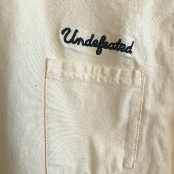 Undefeated Long Sleeve Tee Yellow embroidered - Picture 4 of 5